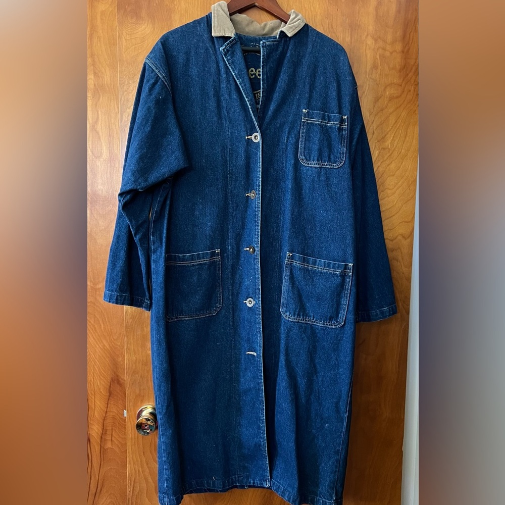 Women's Vintage Lee Denim Full Length Denim Duster-
